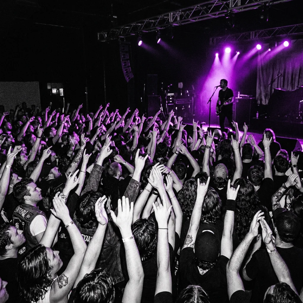 Fans viviendo un concierto en vivo